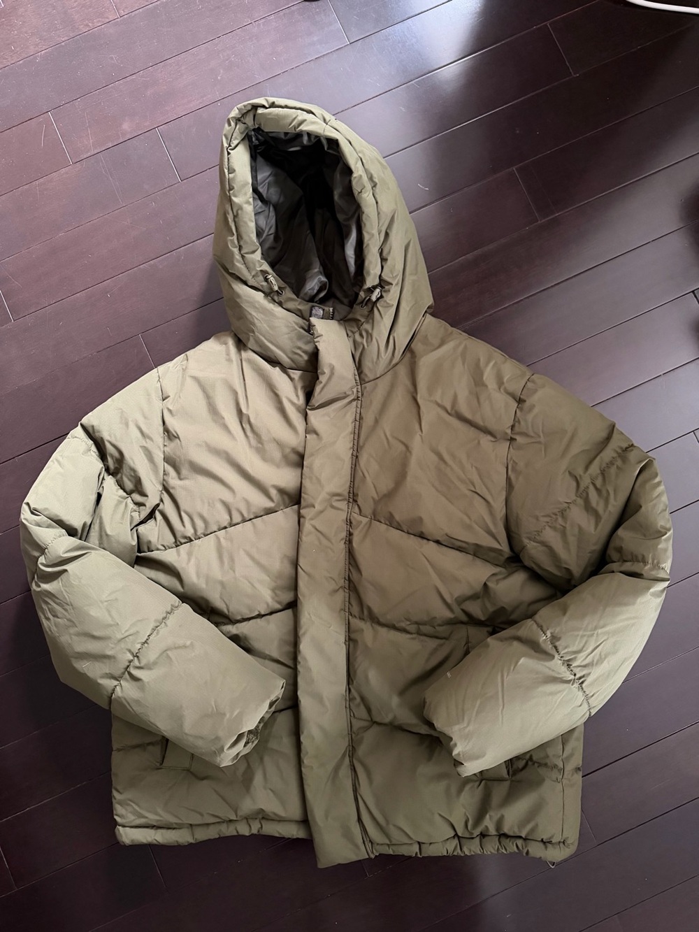 Jack and Jones Olive Green Puffer Jacket